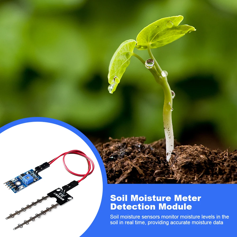 

Smart Electronics Soil Moisture Hygrometer LM393 Soil Moisture Detection Sensor Module 5V High Precision for Arduino DIY