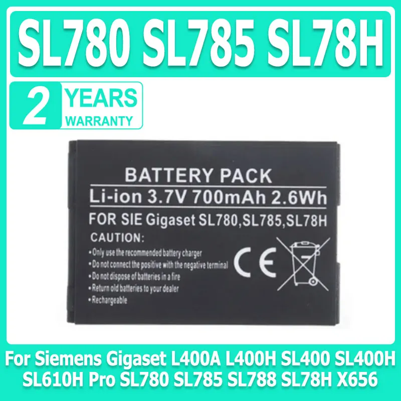 

Новый аккумулятор 700 мАч SL780 SL785 SL78H для Siemens Gigaset L400A L400H SL400 SL400H SL610H Pro SL780 SL785 SL788 SL78H X656