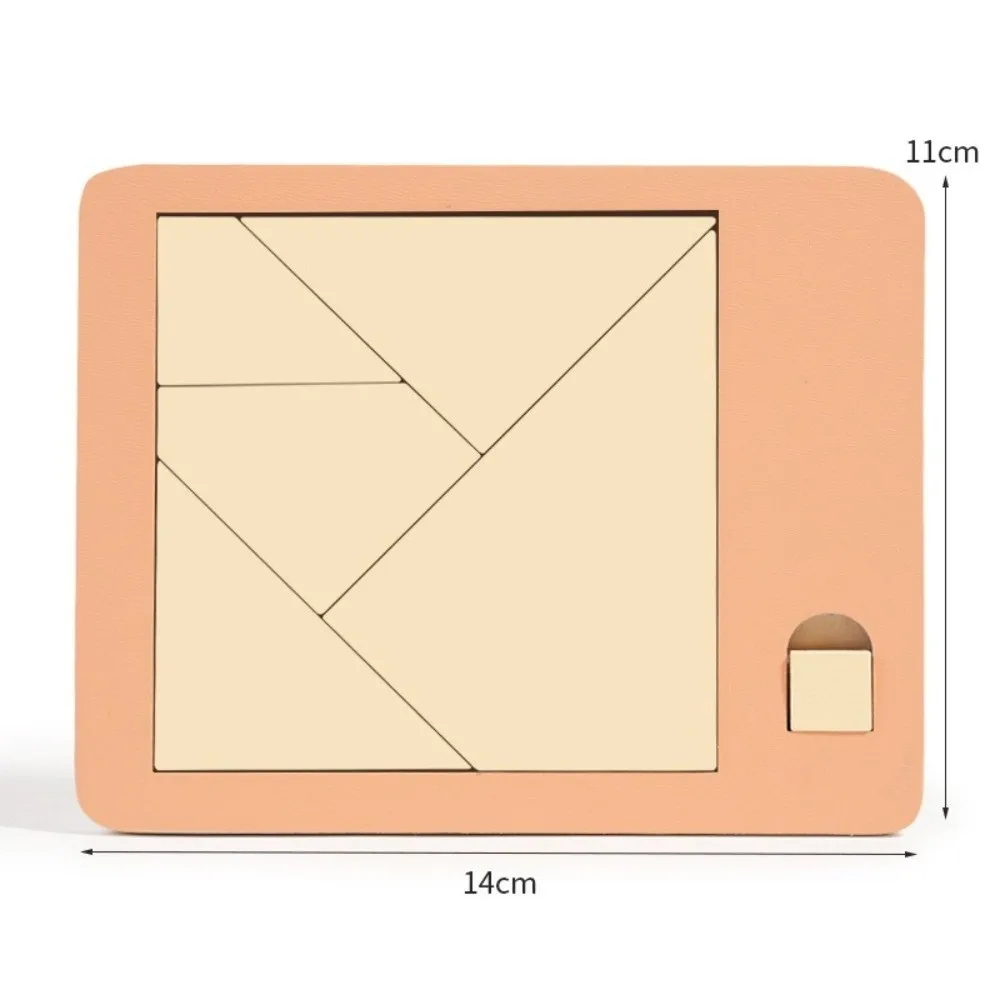 Irregular Shape Triangle Puzzle Colorful Logic Training Wooden Jigsaw Montessori Three-Dimensional Brain Teaser Game
