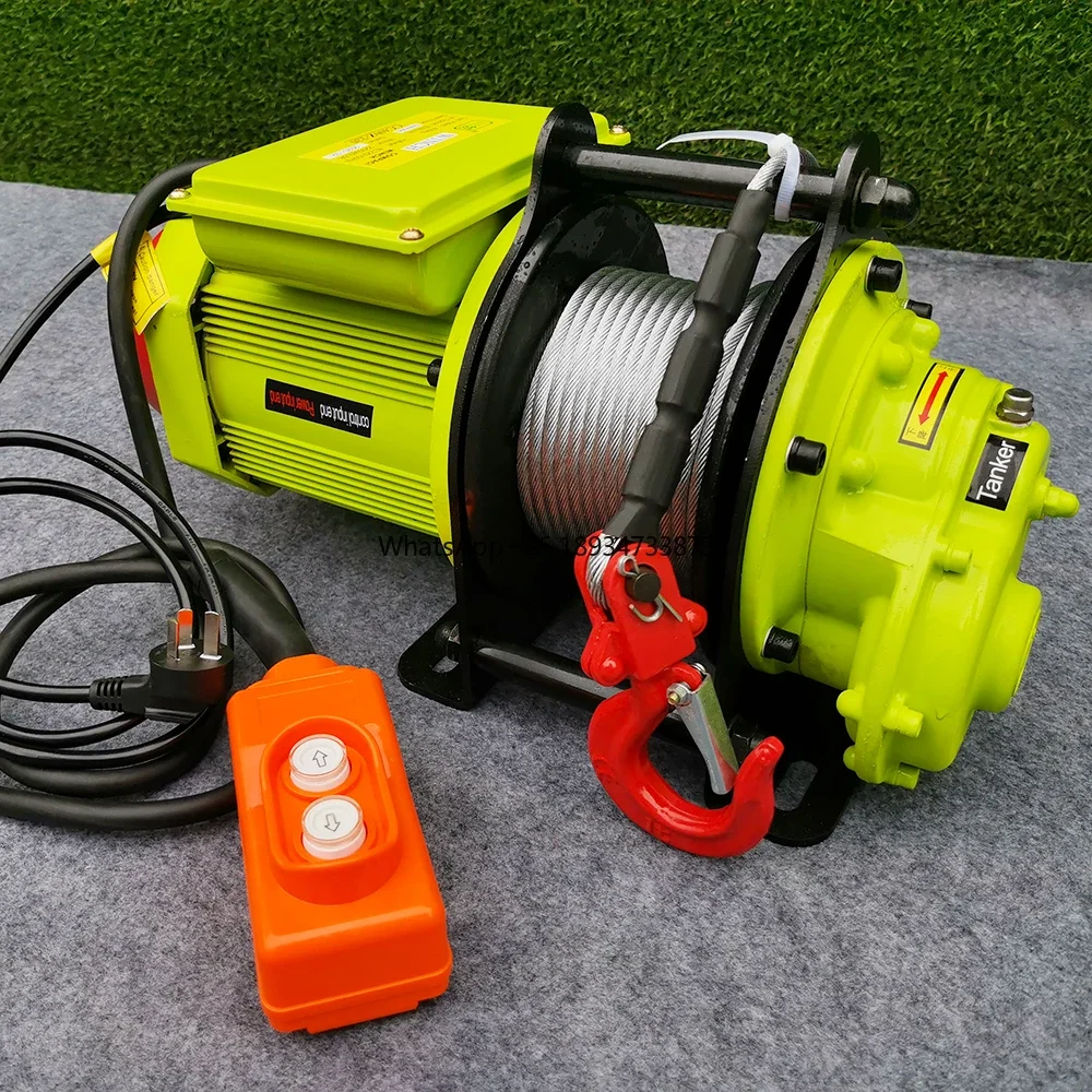 Brushless Motor Small Power 2kw 400kg Rope Electric Winch Wire Rope Hoist Provided 40 220v Electric Operated Construction Hoist