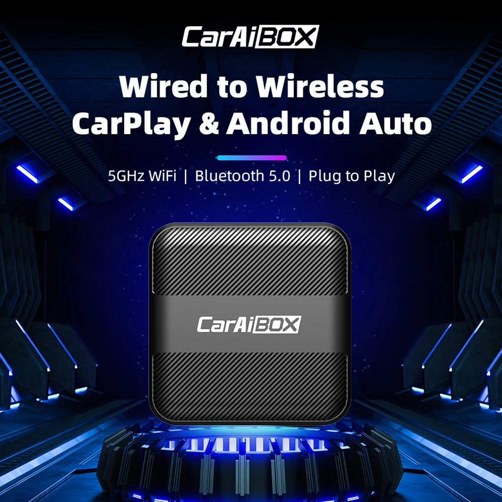 

Беспроводной адаптер CarPlay для iPhone-Mini Plug and Play с автоматическим подключением 5 ГГц Wi-Fi с низкой задержкой iOS 10 + совместим с проводным CarPlay