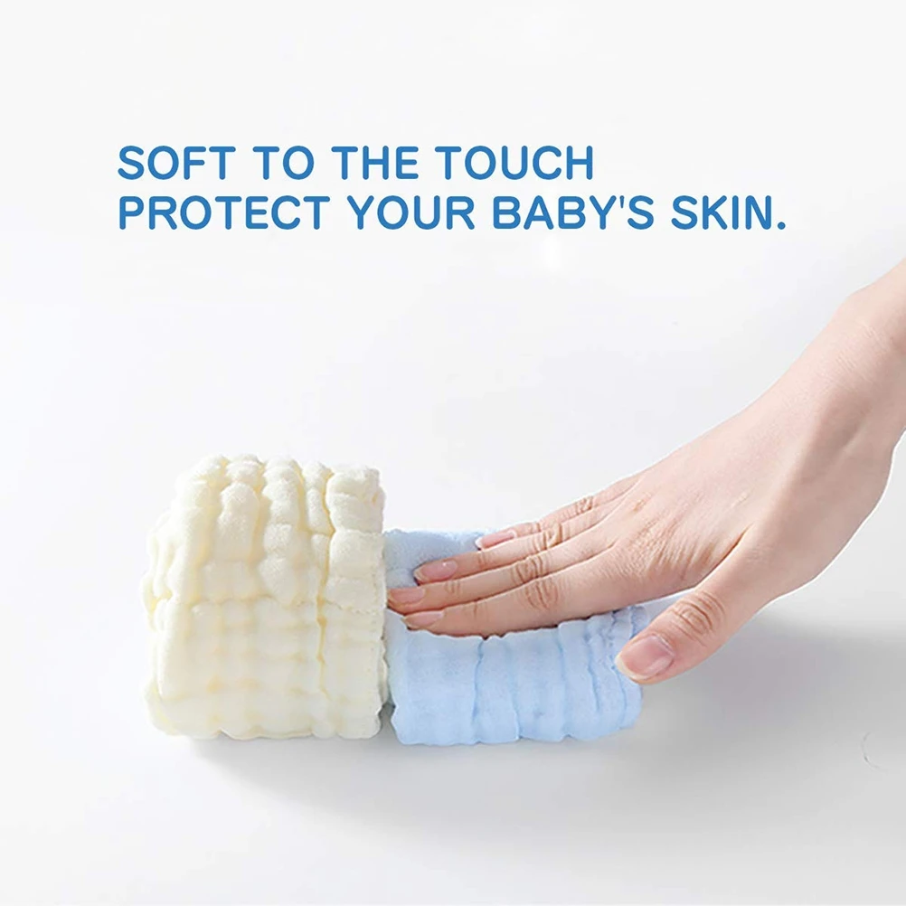 10PCS Baby Muslin Wipes Soft Baby Towels Reusable Newborn Cotton Wipes