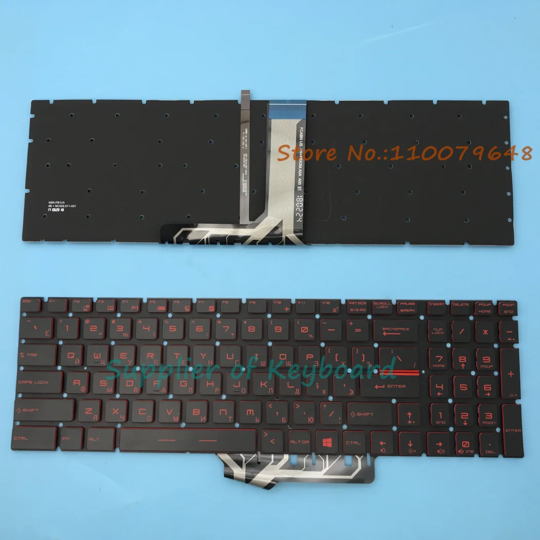 English/Russian/Spanish/French Keyboard For MSI CR62 2M 6M CR72 6ML 7ML CX62 2QD 6QD 6QL 7QL CX72 7TH GE62 6QF GE72 075MX 2Q Red