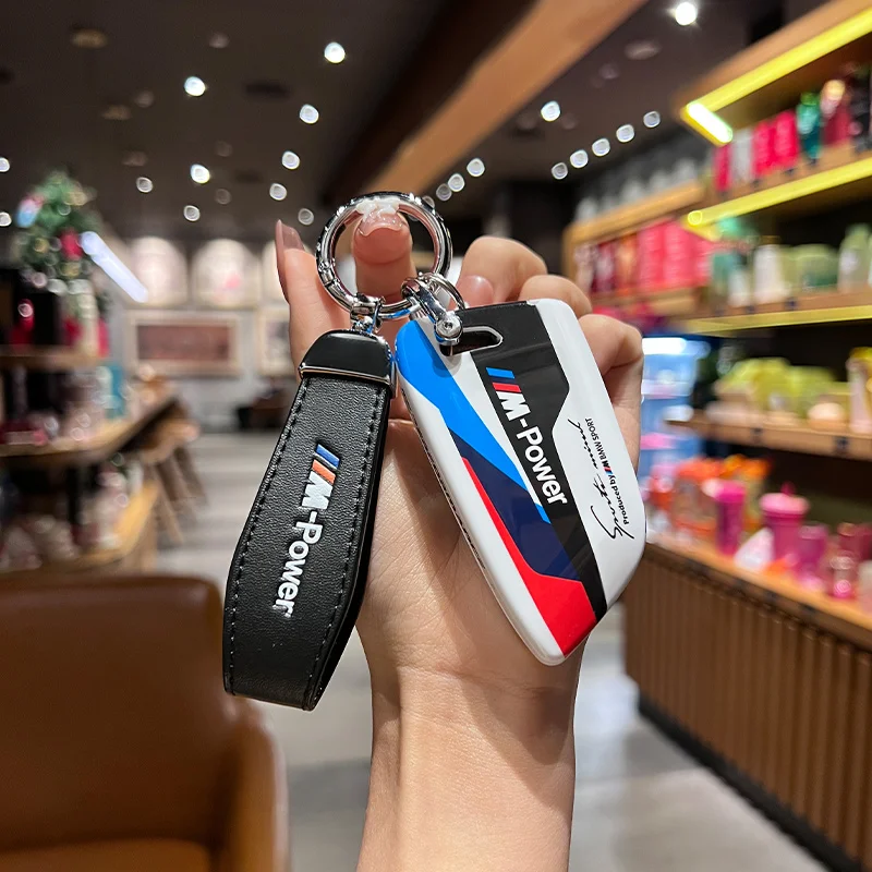 Sporty Style Car Key Case Cover Bag Holder Shell Keychain For BMW F20 G20 G30 X1 X3 X4 X5 G05 X6 X7 G11 F15 F16 G01 G02 F48 G30 view 4