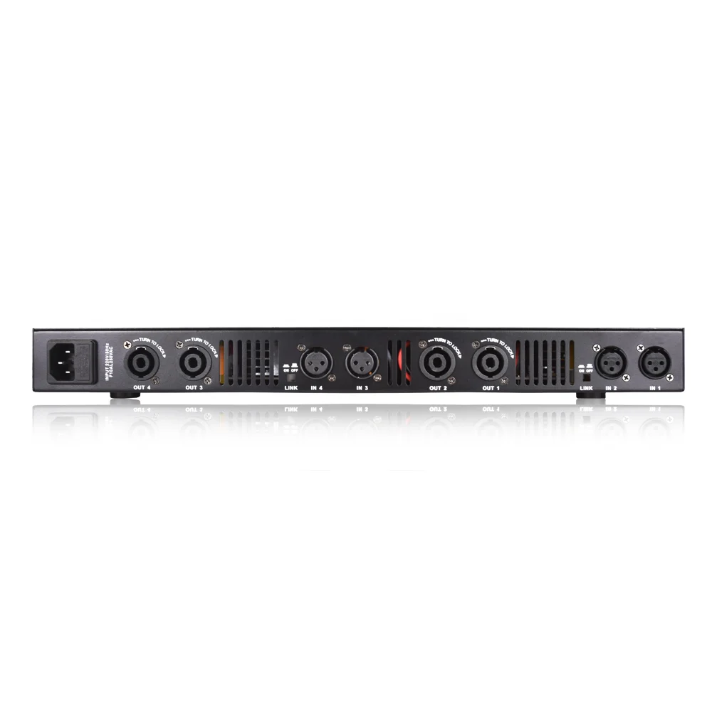 NEW 450W*4 Professional Digital Power Amplifier Class D 1U Size Audio Speaker 4ch Amplifier for Sale