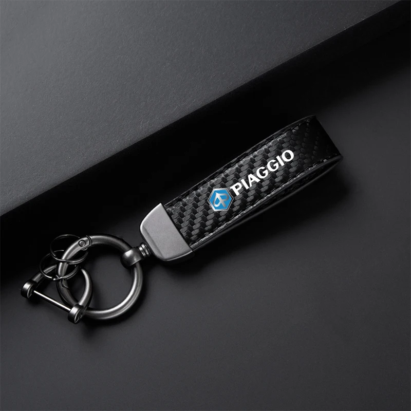 For Piaggio Vespa GTS 250 300 Sprint Primavera 150 LX15 S150 Accessories High-Grade Leather Motorcycle Keychain Holder Keyring