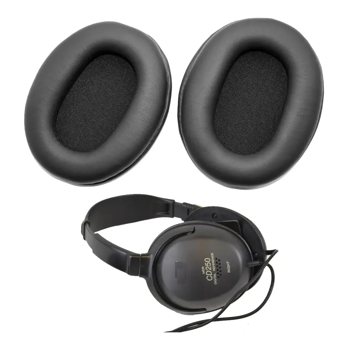 Almohadillas V-MOTA compatibles con auriculares Sony MDR-CD250 MDR-CD350 MDR-CD450 MDR-CD550 MDR-CD750 (piel proteica 1 par)