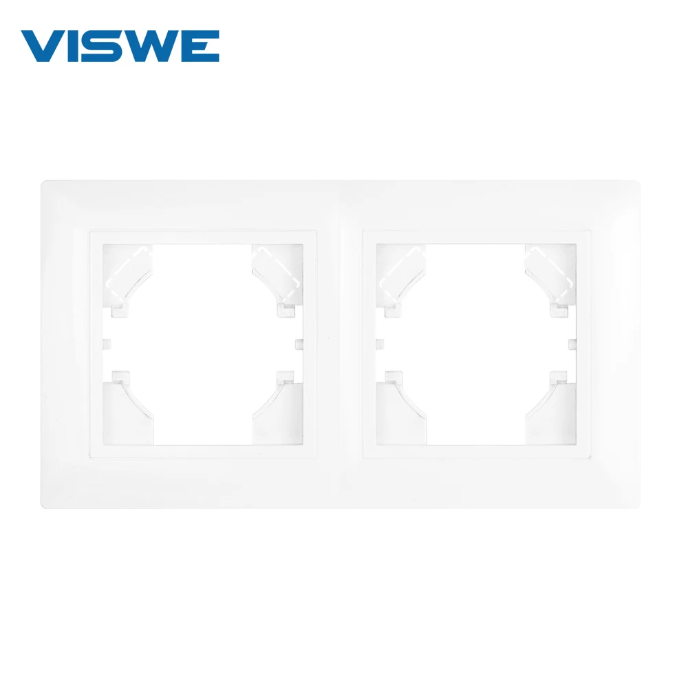 VISWE Double Frame Blank Panel,157mm*86mm Flame Retardant PC Panel for G Series DIY Combination,Socket and Switch Accessories