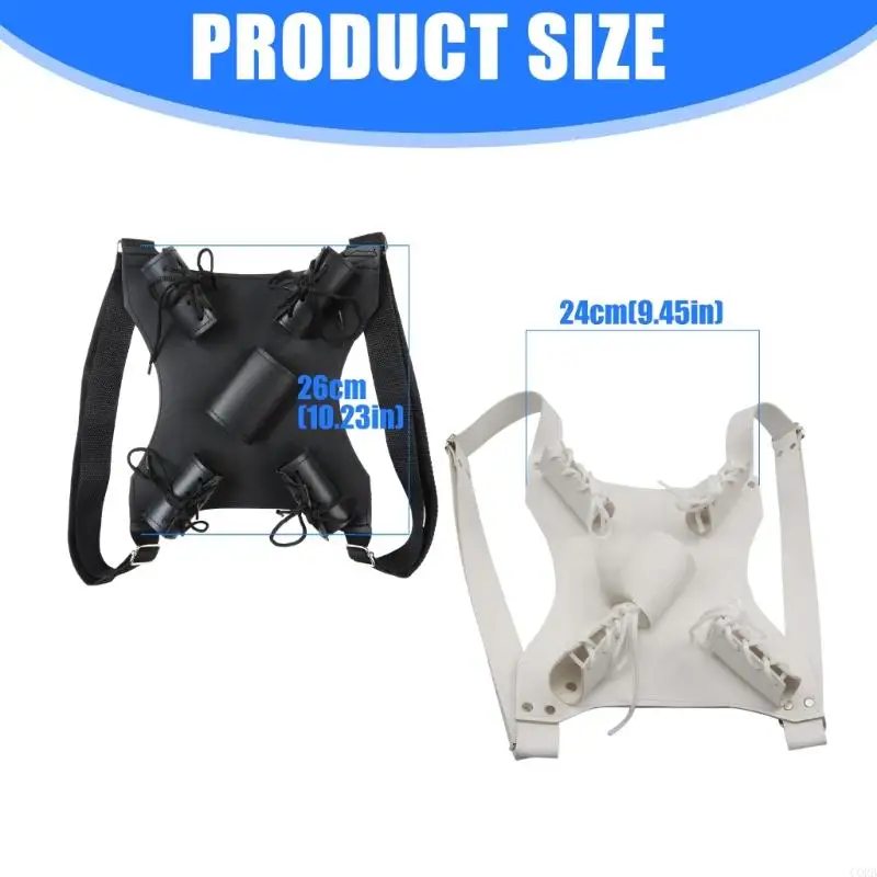 CORB قابل للتعديل السيوف حزام الساموراي زي الدعائم غمد للكوسبلاي مزدوجة الكتف تصميم تأثيري حفلة خلع الملابس