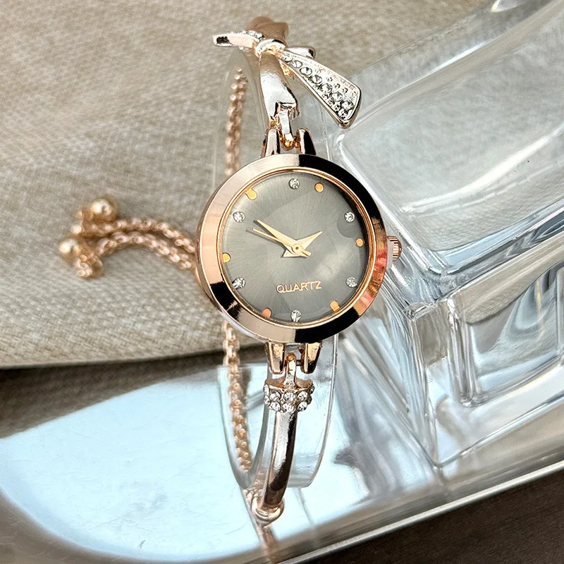 

Vintage Watch for Women Fashion Colorful Drill Thin Band Drill Round Women Watches Adjustable Bracelet Watch Relojes Para Mujer