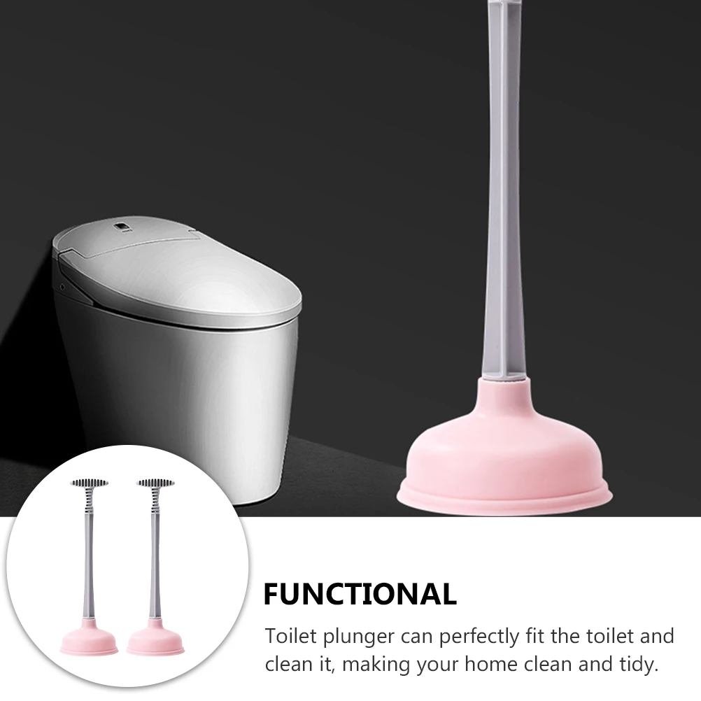 

2Pcs Pipe Rubber Abs Strong Toilet Plungers Practical Sewer Cleaning Accessories Closestool Cleaners