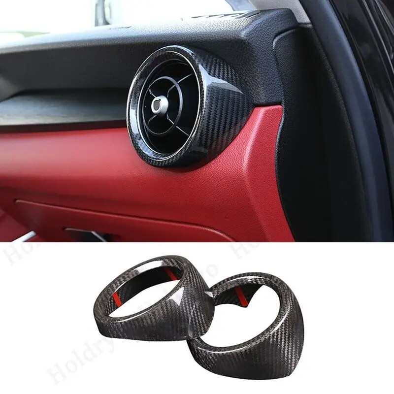 

Dry Carbon Fiber LHD Car Instrument Side Air Vent Outlet Cover Trim For Alfa Romeo Giulia Stelvio 2017-2022 Styling Accessories