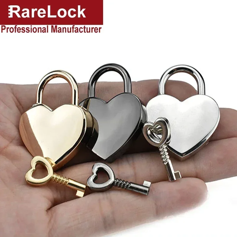 Colorful Heart Shaped Padlock Lover Lock for Women Hand Bags Backpack Jewelry Box Necklace DIY Rarelock MMS510 i