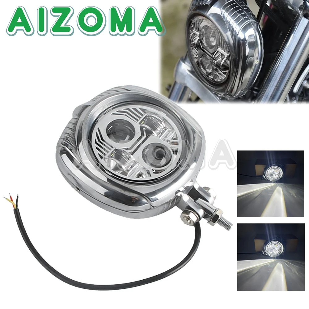

Motorcycle LED Headlight High/Low Beam Lamp For Harley Honda Yamaha Suzuki Kawasaki Bobber Cafe Racer Touring Custom bikes
