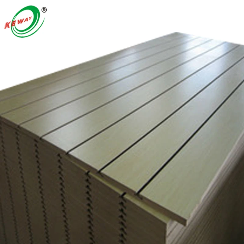 custom.18mm thickness 2440*1220mm mdf slatwall board melamine surface mdf Slatwall Panels