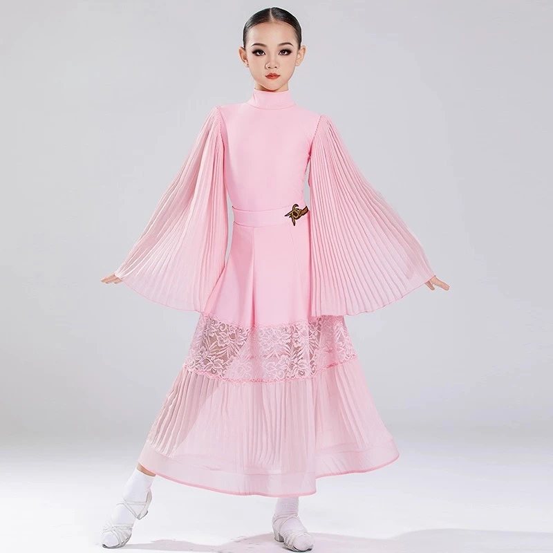 새로운 현대 무용 의상 소녀 훈련 공연 국가 표준 대회 의상 큰 치마 공연 의상