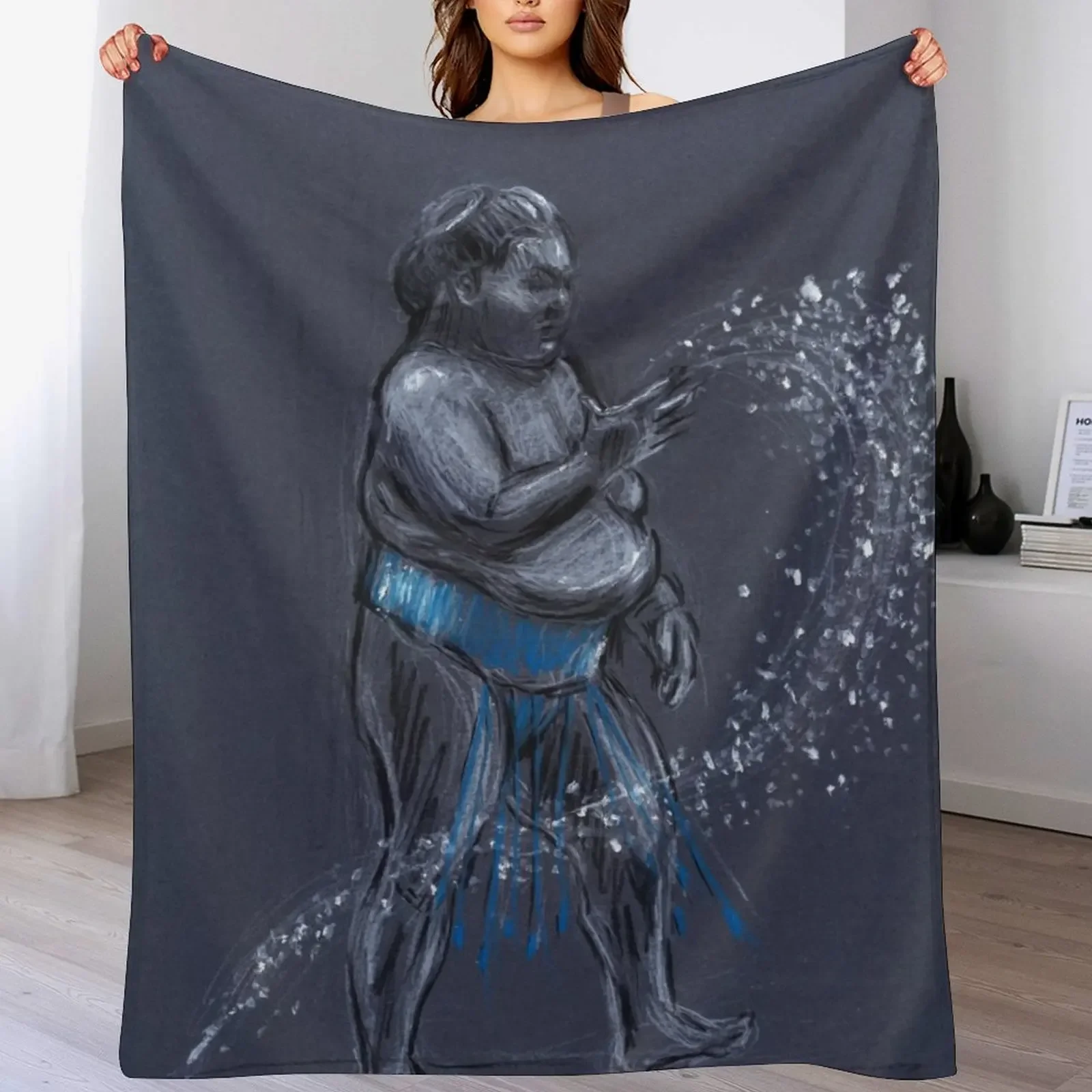 

Sumo #25 - Shubatsu - Sumo Wrestler drawing on paper Throw Blanket Thin Furrys Quilt Luxury Blankets