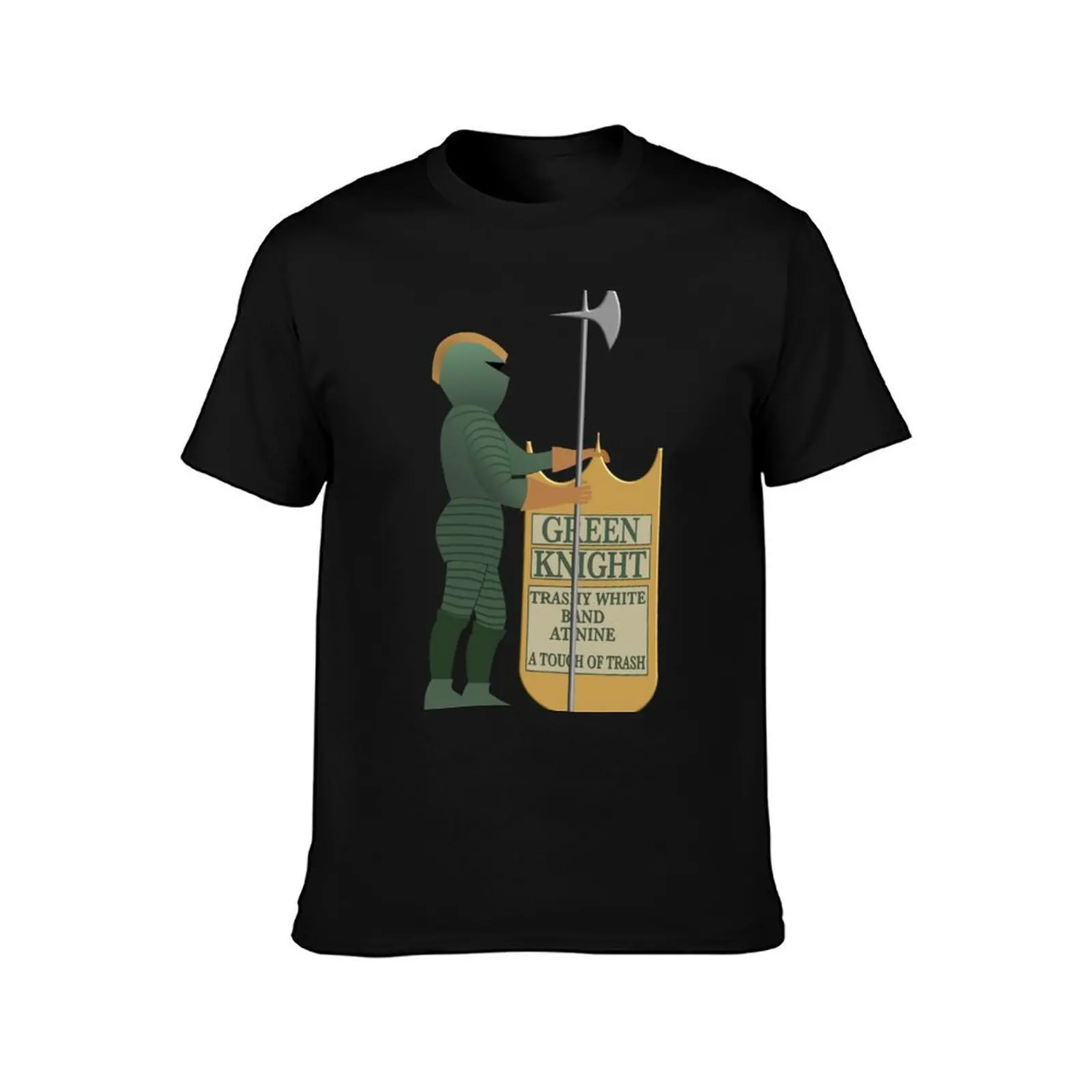 Destin Green Knight T-Shirt Summer Casual Cotton Tee Oversized Streetwear Tops Vintage Graphic Print Loose Fit Short Sleeve
