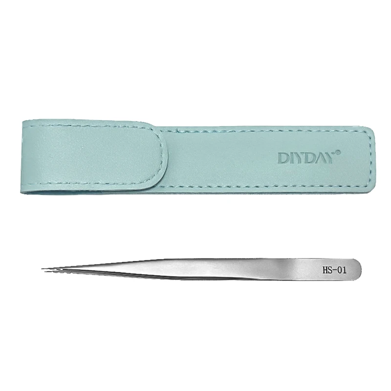 DIYDAY ジグザグピンセット プレミアムステンレス製まつげピンセット 滑り止め溝デザイン 完璧な分離 まつげエクステピンセット