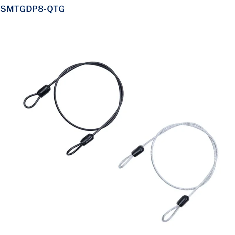 *Security Steel Cable With 3 Digit Combination Lock Travel Padlock 1M Coated Safety Wire Rope Double Loop For Luggage Suitcase
