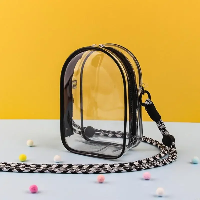 

Display Shoulder Bag Weather Resistant Design Clear Crossbody Bag for 15Cm Doll 2nd Gen Anime Doll Organizing Accessory 15UB