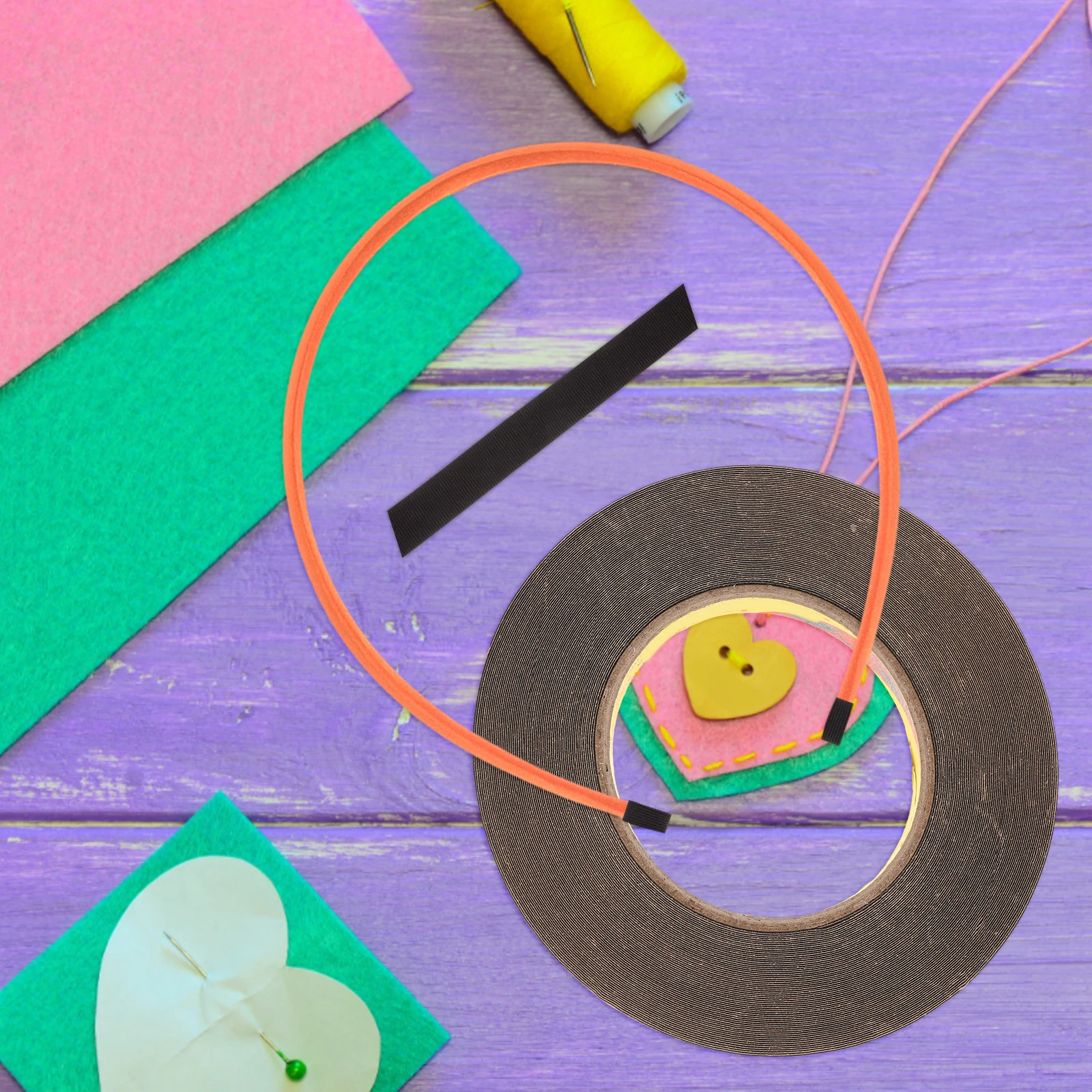 

25 Yards Non-Slip Adhesive Grosgrain Ribbon Hairband Sticky Headband Tape For Secure Hair Accessories Craft Projects Black