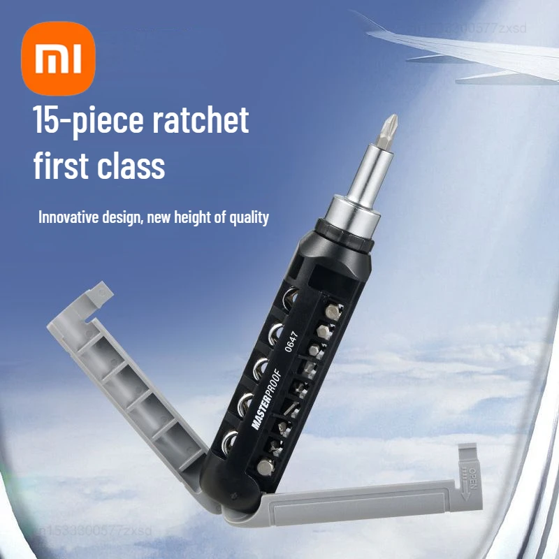 Xiaomi Masterproof Ratchet Telescopic Screwdriver Combination Set Slotted Cross Shaped Screwdriver Multifunctional Hardware Tool