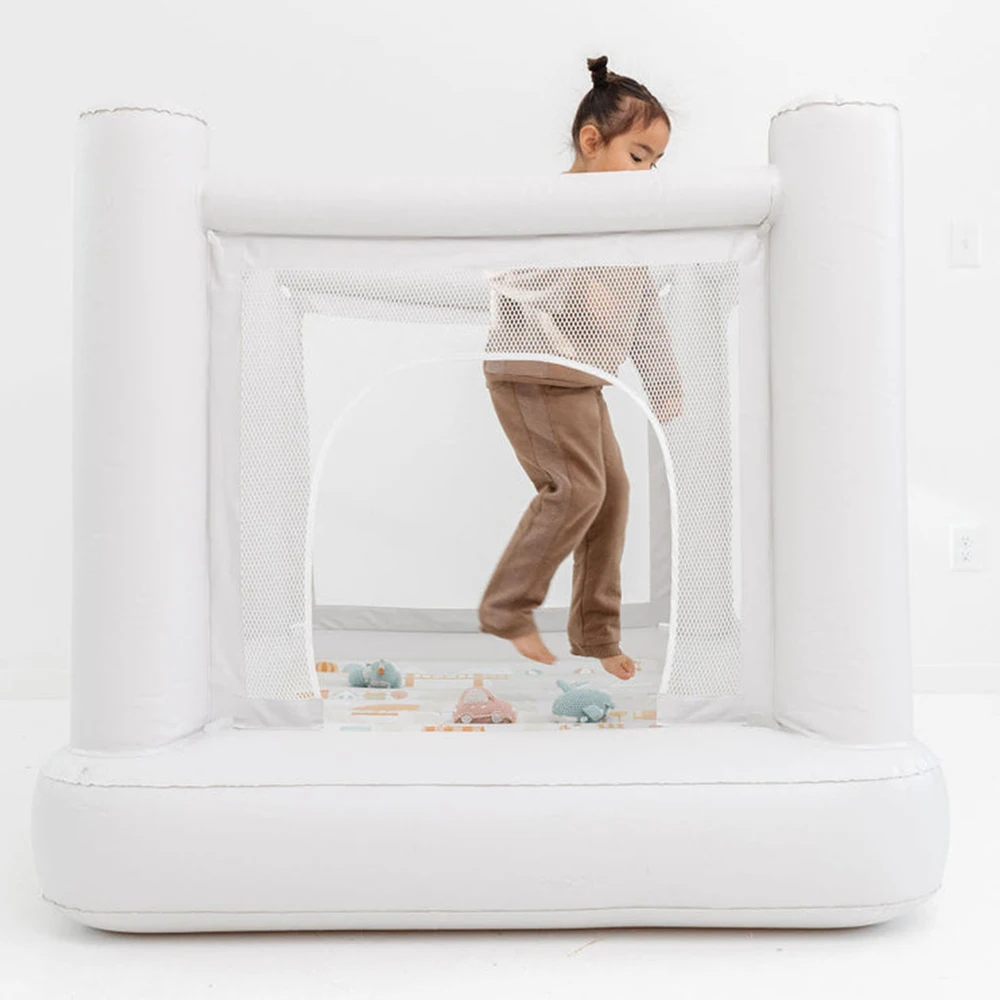 هدية عيد ميلاد Mini City Bounce House لعمر 1-6 سنوات من PVC قلعة ألعاب صغيرة قابلة للنفخ للأطفال