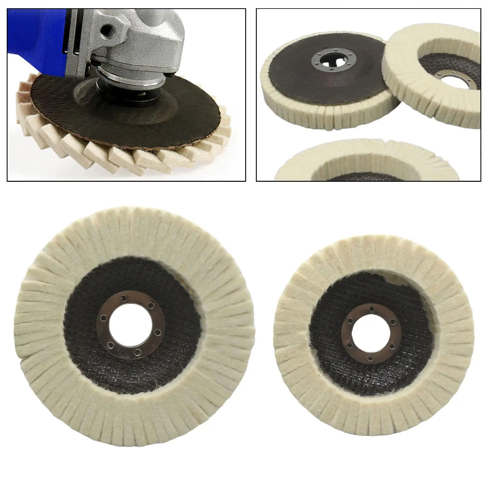 Wool Polishing Wheel Disc Thick Polishing Pad for Furniture Car Jewelry