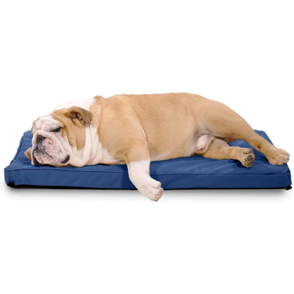 

Tough Ripstop Orthopedic Dog Crate Bed - Durable Pad with Washable Cover, for Wire Crates, Tie-Downs Included, Size: Medium 35"