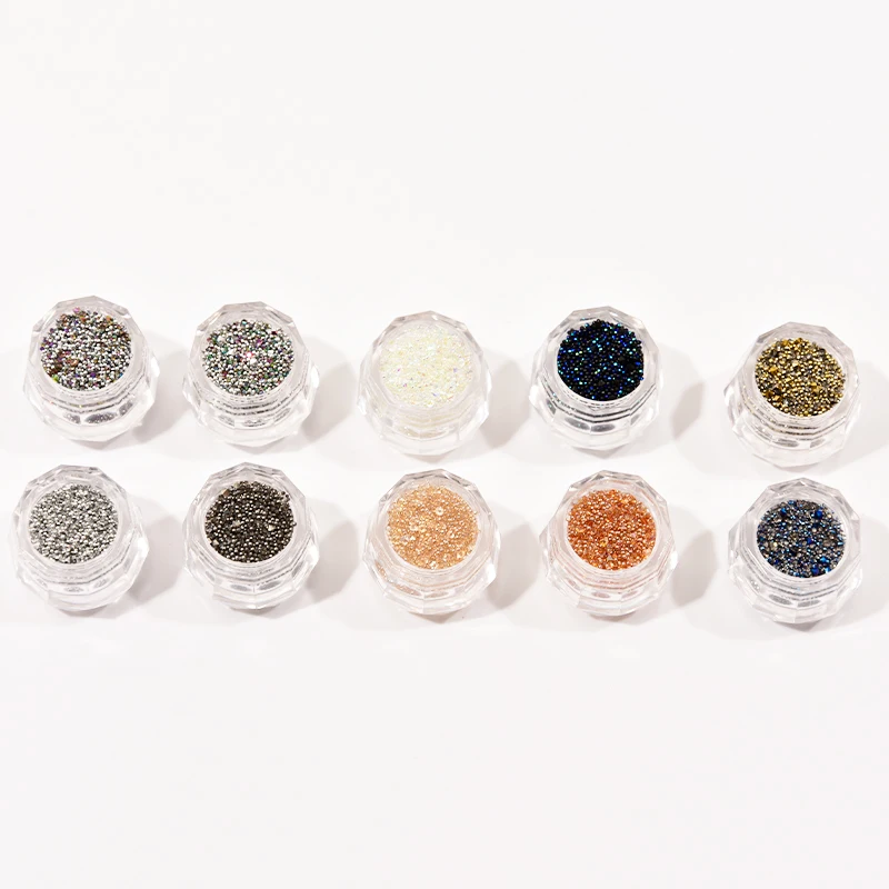 ミニパールとラインストーン,5g/ボトル,パール,クリスタル,ネイルアートの装飾