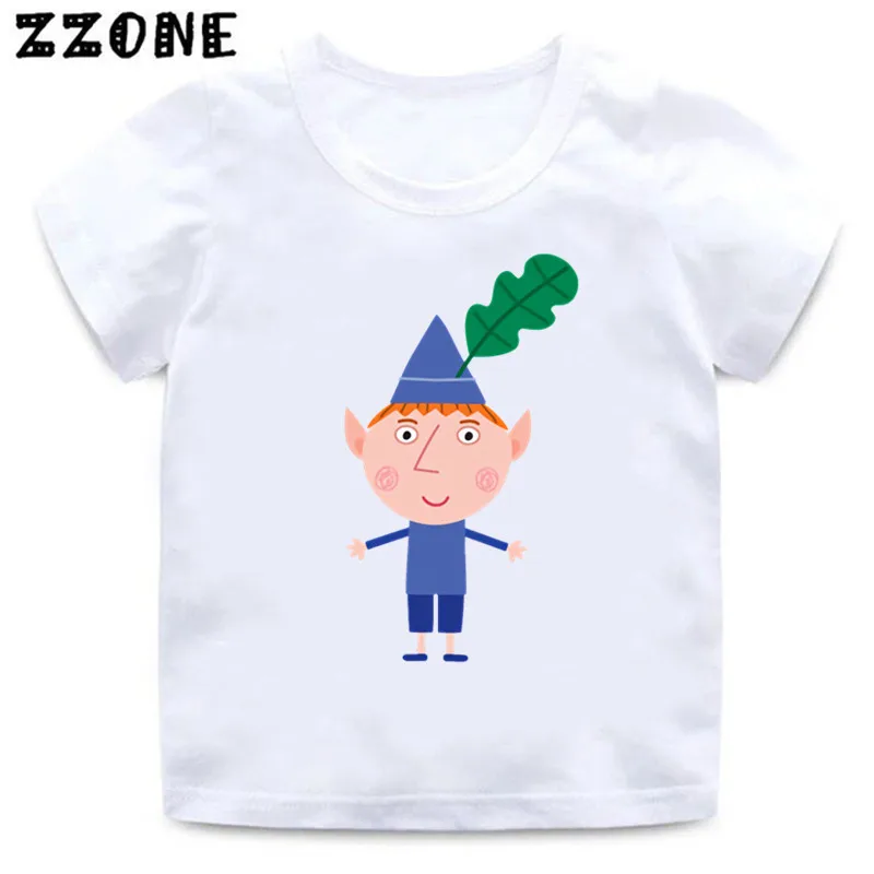 Ben e Holly Kingdom Cartoon Kids Funny T-shirt Cute Girls Clothes Baby Boys T shirt Summer manica corta bambini top, ooo5038