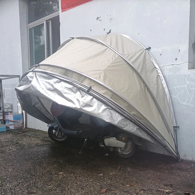 

Portable Cover Easy Access Motorcycle Tent, Permanent Install on Wall or Fence, Bicycle Tents, Space-saving Storage Tent