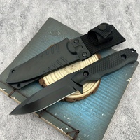 Black Seal Straight Knife Outdoor Survival High Quality ABS Plastic Handle Durable Anti Slip Anti Rust Easy To Use Multi-purpose