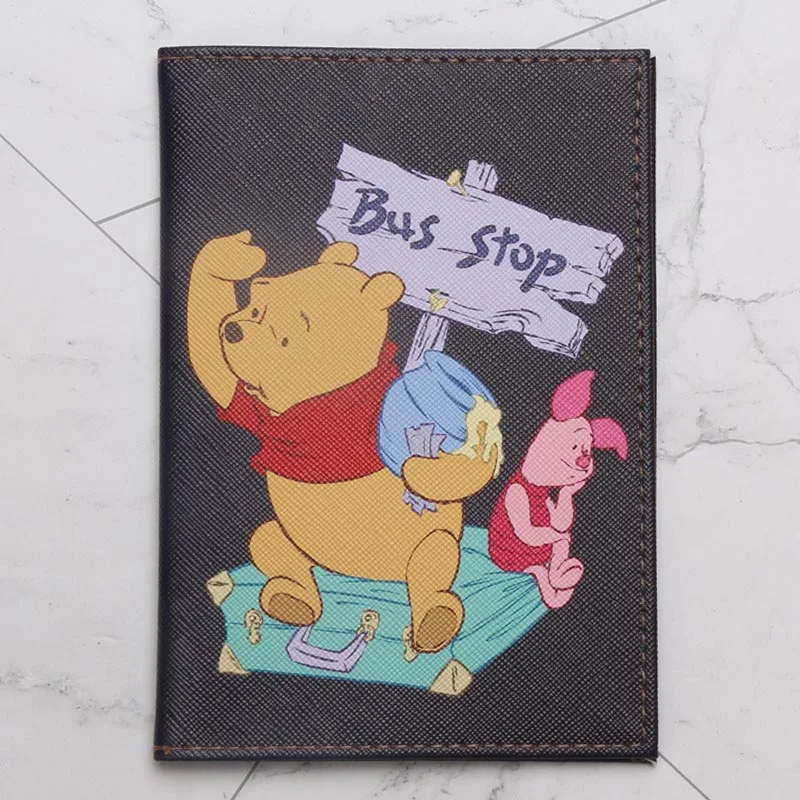 Accesorios de viaje de dibujos animados de Disney para mujer, soporte para pasaporte de princesa Mickey, funda para pasaporte de viaje, funda para