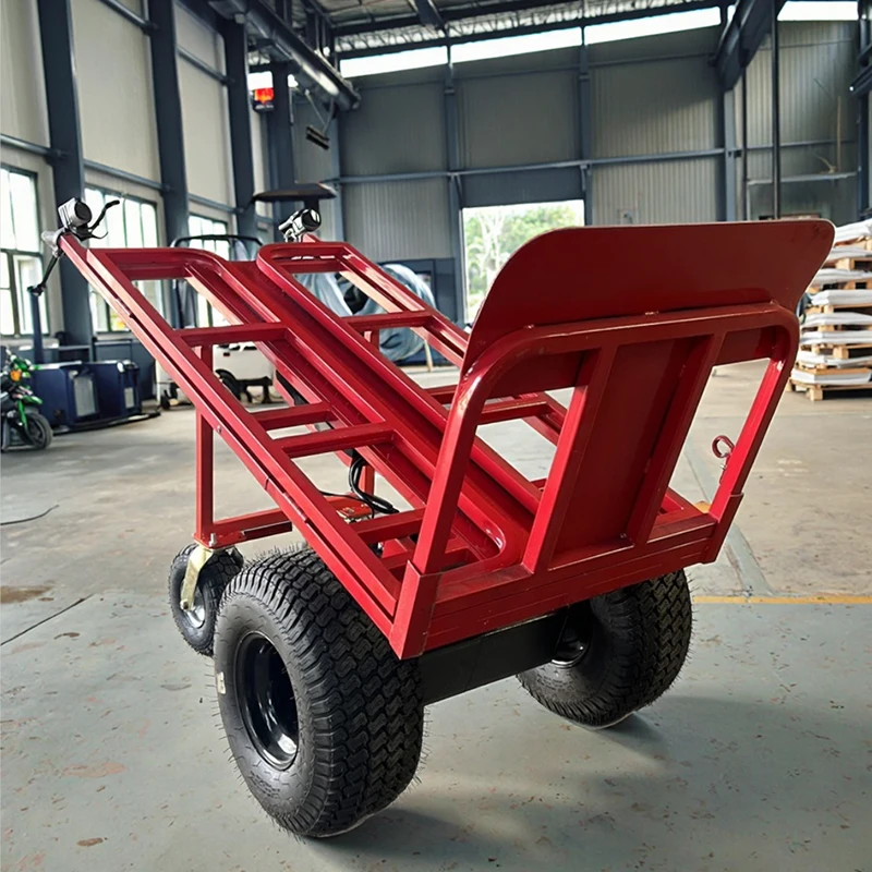 1000KG Large Load Hand Trolley Heavy Duty Solid Bearing Frame Wear Resistant Rolling Wheels Push Pull Design Raw Goods Hauling