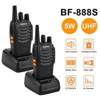 1 PCS Baofeng BF-888S Walkie Talkie 5W Portable Handheld Walkie-Talkie Long Range UHF 400-470MHz 16 Channels Ham Two Way Radio