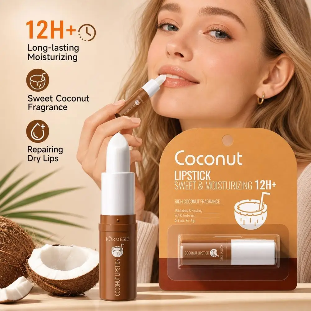 Coconut Lip Balm - Lasting Nourishment and Moisture for Men and Women - Daily Care Lip Balm