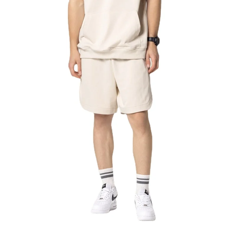 RS Men's | 2023 summer 300 grams terry heavyweight solid color men's shorts loose casual models men and women's