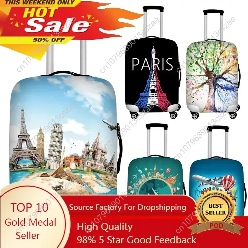 18\'\'-32\'\' Trolley Luggage Protective Dust Covers Stretch Travel Suitcase Covers Spandex Waterproof Baggage Cover