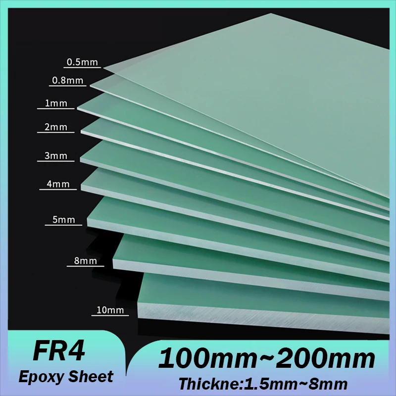 Epoxy Glass Fibre Sheet FR4 Glassfibre Plate Resin Board Thickne 1mm~8mm Water Green G10 Insulation Board 3D Printing