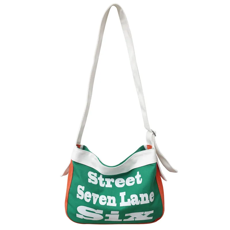 Canvas Shoulder Bag Letter Printing Handbag For Women 2022 High Capacity Crossbody Bags Casual Big Shopper Bag Daily Female Sac