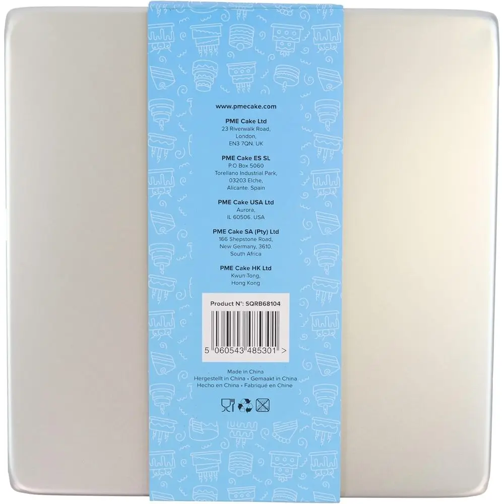 Triple ensemble de moules à pâtisserie carrés argentés profonds : 6, 8, 10 pouces