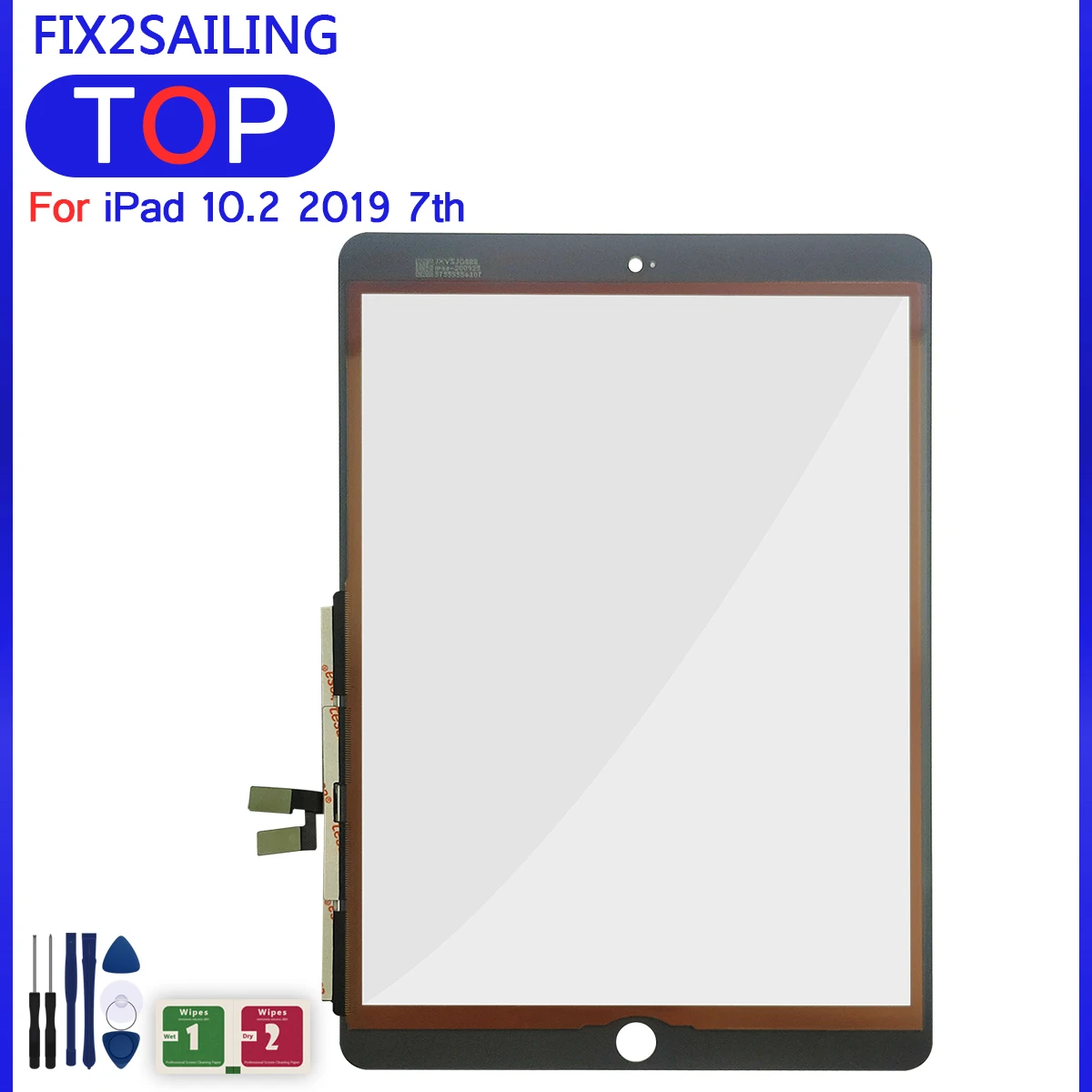 For iPad 10.2'' Touch Panel for iPad 7 8 2019/2020 A2197 A2198 A2200 A2270 A2428 A2429 A2430 Touch Screen Digitizer Front Glass