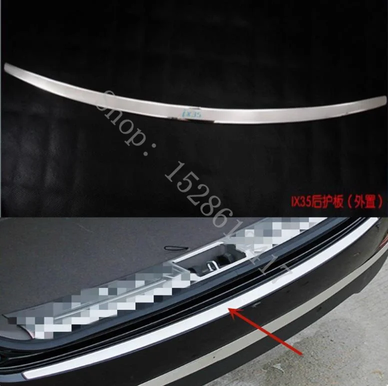 For Hyundai ix35 2009 2010 2011~2017 Stainless steel Rear Bumper Protector Sill Trunk Tread Plate Trim Stickers Accessories