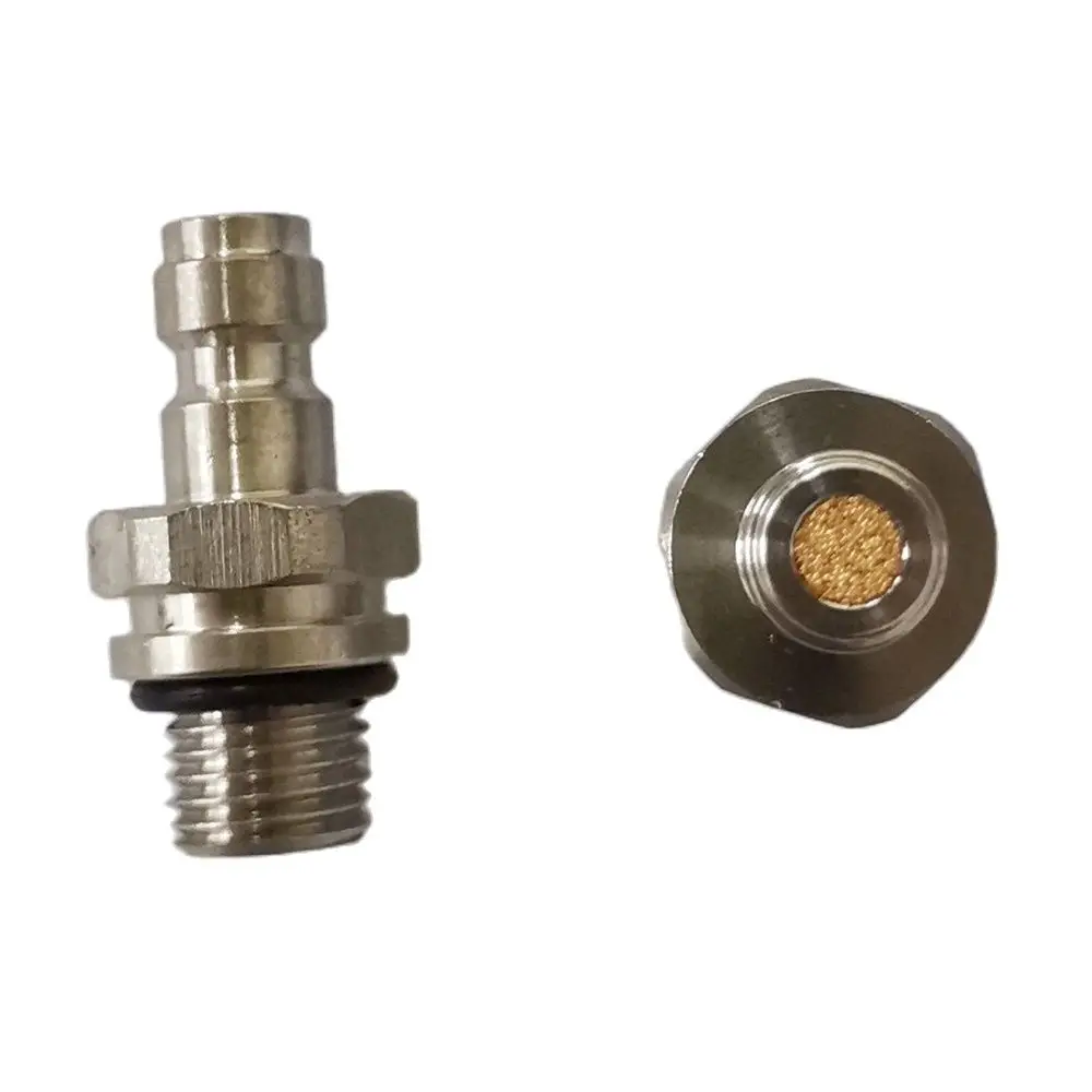 Adaptador de enchufe rápido de 8mm, rosca de acero inoxidable 3/8-24UNF, pezón de llenado unidireccional