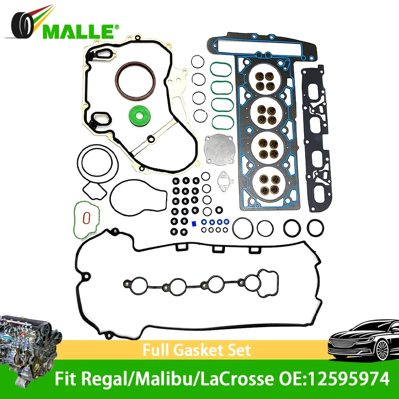 

Suitable For GM Buick New LaCrosse GL8 2.4 Regal Malibu 2.0T Engine Full Rebuilding Gasket Kit Auto Repair Parts OEM 12595974