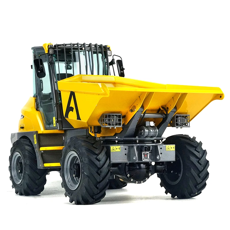 

6MDX LESU 1/14 4*4 RC Hydraulic Articulated Dump Truck Toys for Boy Unpainted Unassembled Differential Lock Axles Th21517-SMT9