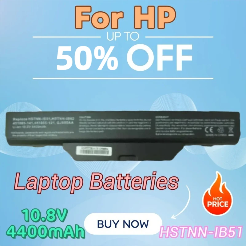 

НОВЫЙ 6-ячеечный аккумулятор для ноутбука 10,8 В 4400 мАч для HP Compaq 615 Compaq 610 Compaq 550 6720 6820 6720s 6830 6830s HSTNN-IB52 HSTNN-IB51