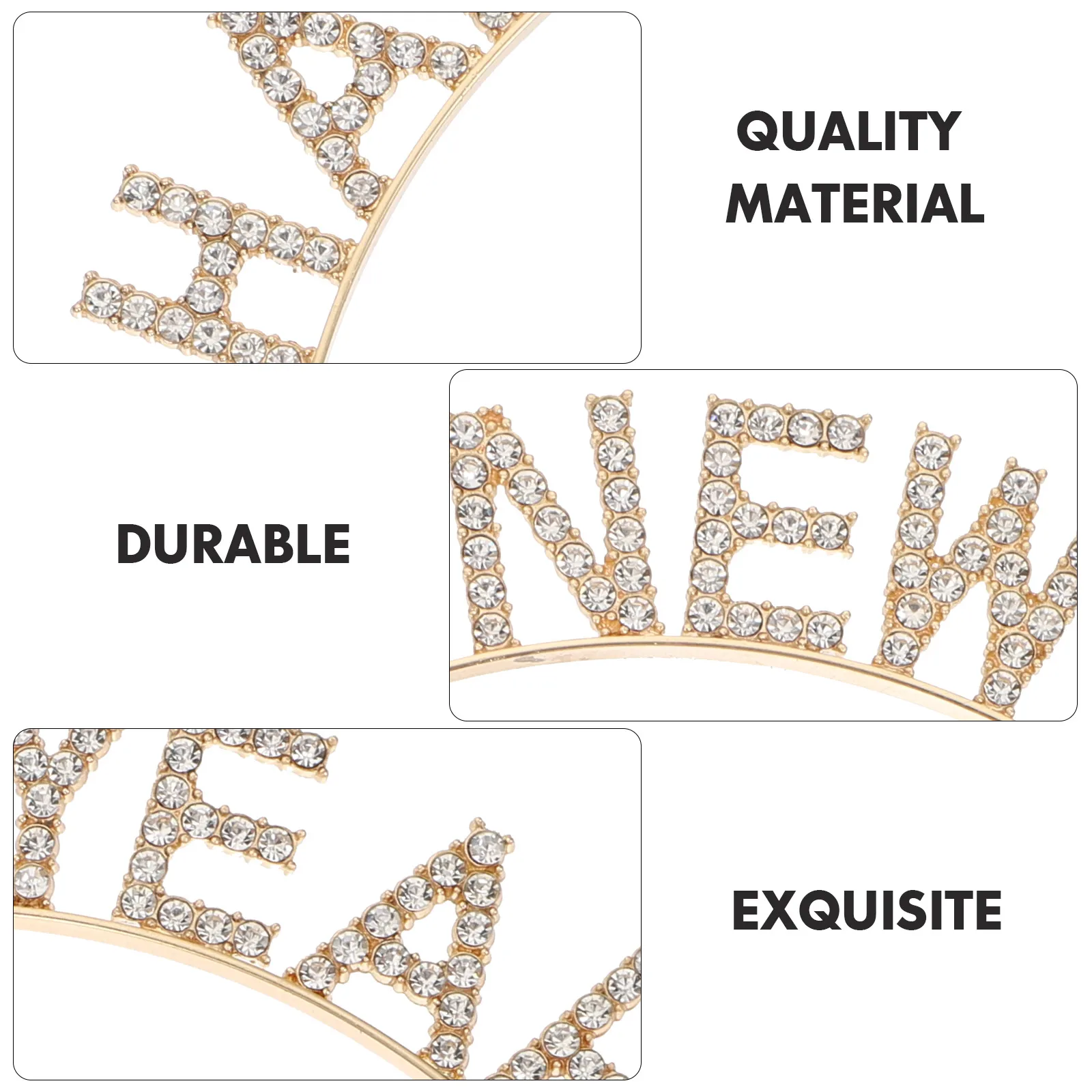 

1pc 2023 Happy New Year Rhinestone Headband Party Hair Decor for Adults Children Festival Parade Celebration Tiara